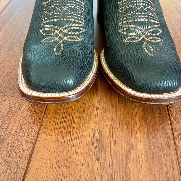 JOHN B. STETSON MEN'S BILLINGS BROWN SHARK SQUARE TOE BOOT 9 1/2 EE - Picture 4 of 16